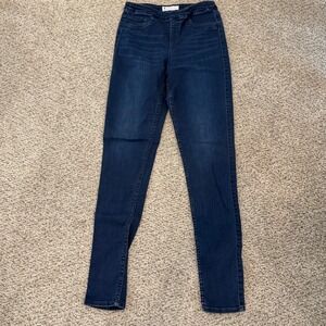 American Tall Women M/T Twilight Blue High Rise Pull On Skinny Jeggings Jeans